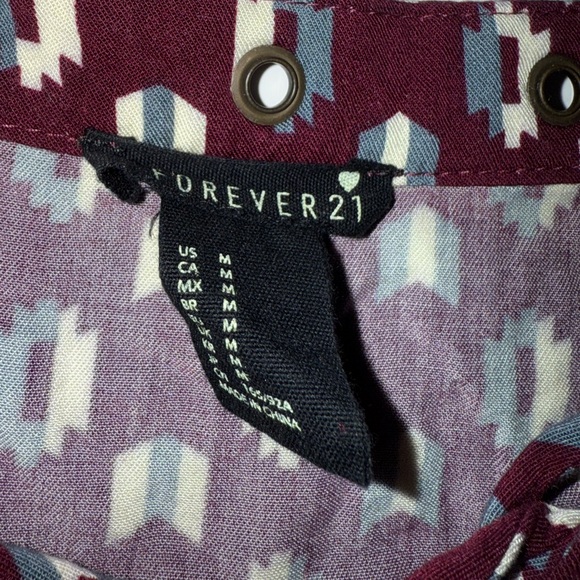 Maroon patterned blouse from Forever 21 - Picture 3 of 3